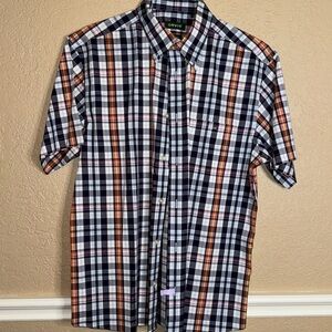 Orvis short sleeve button-down, active fit dress shirt size large